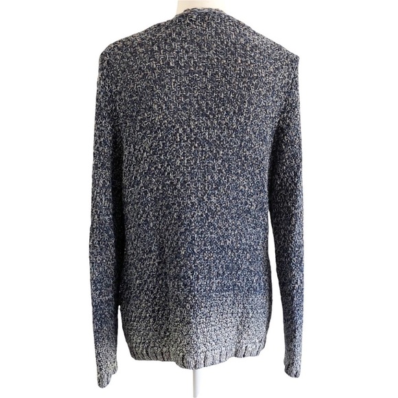 Coldwater Creek Sweater Blue Marled Knit Ombre Cardigan Medium - Picture 7 of 10